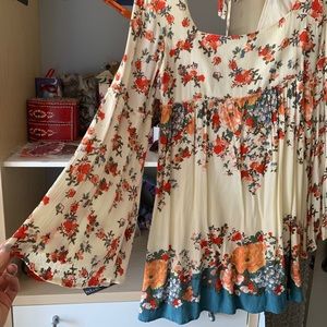 Free People long-sleeve flowy dress